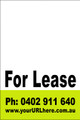 For Lease Sign No. 11
Customise your Ph & URL