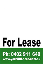 For Lease Sign No. 14
Customise your Ph & URL