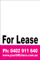 For Lease Sign No. 17
Customise your Ph & URL