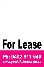 For Lease Sign No. 17
Customise your Ph & URL