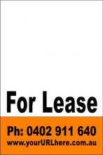 For Lease Sign No. 22
Customise your Ph & URL