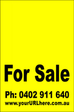 For Sale Sign No. 6
Customise your Ph & URL