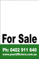 For Sale Sign No. 14
Customise your Ph & URL