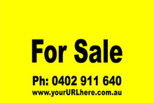 For Sale Sign No. 6 Landscape
Customise your Ph & URL