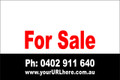 For Sale Sign No. 24 Landscape
Customise your Ph & URL