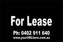 For Lease Sign No. 7 Landscape
Customise your Ph & URL