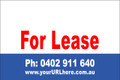 For Lease Sign No. 12 Landscape
Customise your Ph & URL