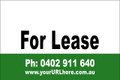 For Lease Sign No. 14 Landscape
Customise your Ph & URL