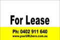 For Lease Sign No. 21 Landscape
Customise your Ph & URL