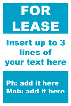 For Lease Sign No. D3
Customise your details