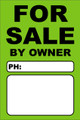 For Sale By Owner FSBO Sign No: 8- Light Green