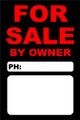 For Sale By Owner FSBO Sign No: 12- Red/Black