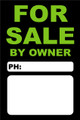 For Sale By Owner FSBO Sign No: 13- Green/Black