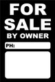 For Sale By Owner FSBO Sign No: 15 - Black/ White