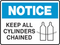 NOTICE -  KEEP ALL CYLINDERS CHAINED