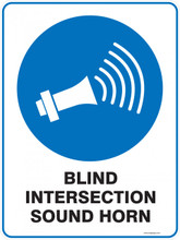 Mandatory Sign - BLIND INTERSECTION SOUND HORN