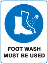 Mandatory Sign - FOOT WASH MUST BE USED