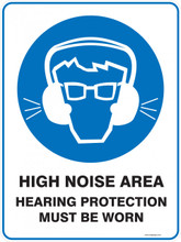 Mandatory Sign - HIGH NOISE AREA HEARING PROTECTION MUST BE WORN