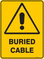 Warning  Sign - BURIED CABLE