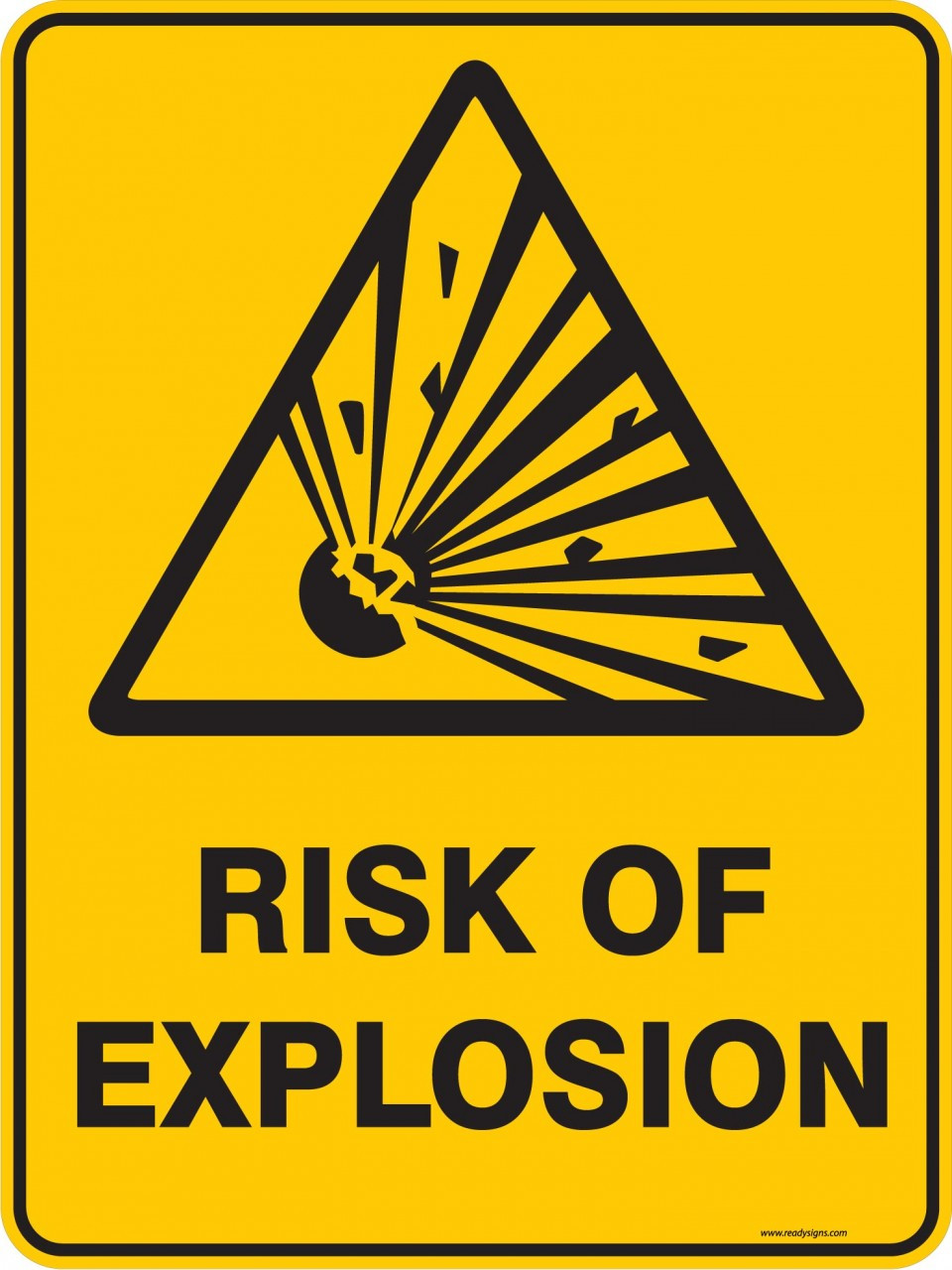 EXPLOSIVE Warning Safety Stickers – 50mm Glossy Vinyl Decals, Pack Of 4