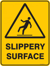 Warning  Sign - SLIPPERY SURFACE