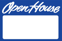 Open House Sign Blue - Blank