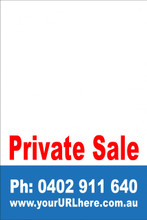 Private Sale Sign No: 12 - Blue
Customise your own Phone & URL