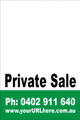 Private Sale Sign No: 14 - Green
Customise your own Phone & URL