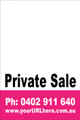 Private Sale Sign No: 17 - Pink
Customise your own Phone & URL