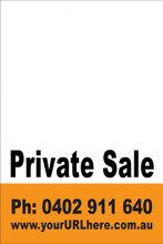 Private Sale Sign No: 22 - Orange
Customise your own Phone & URL