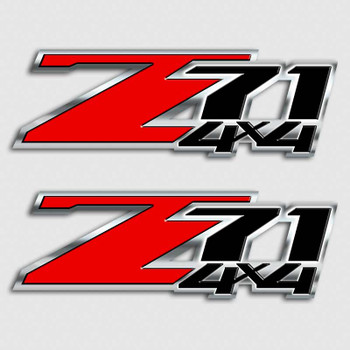 Red and Black Z71 4x4 Sticker Set - Aftershock Decals