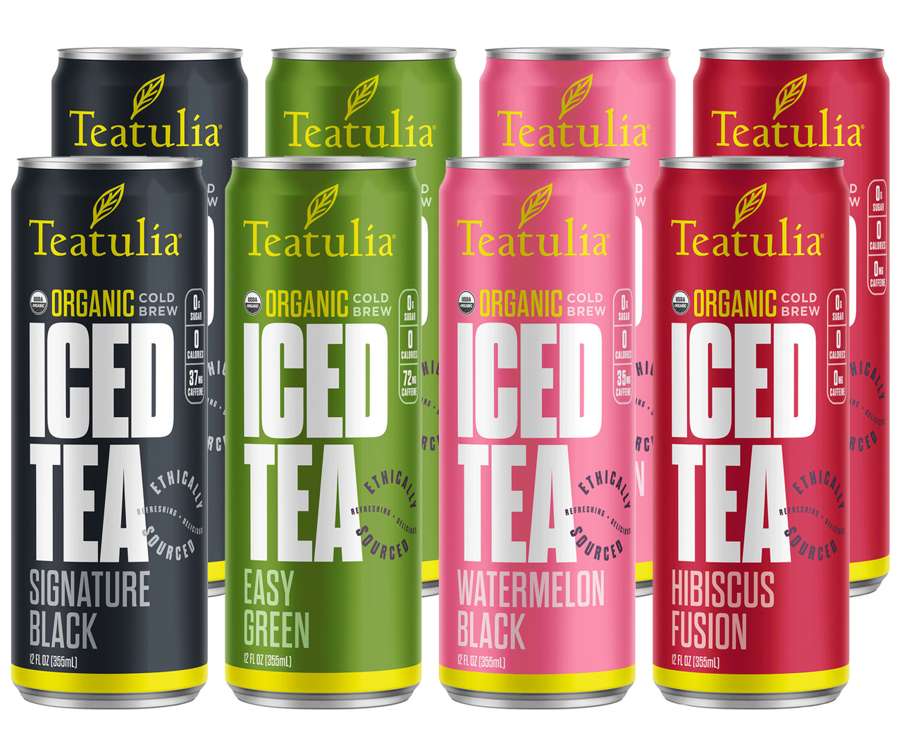 Teatulia Organic Canned Iced Tea Variety Pack