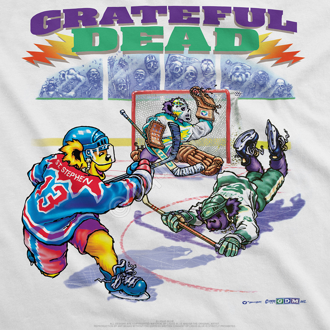 Grateful Dead Steal Your Faceoff Tie Dye T Shirt Tee Liquid Blue Grateful Dead Steal Your Faceoff Tie Dye T Shirt Tee Liquid Blue