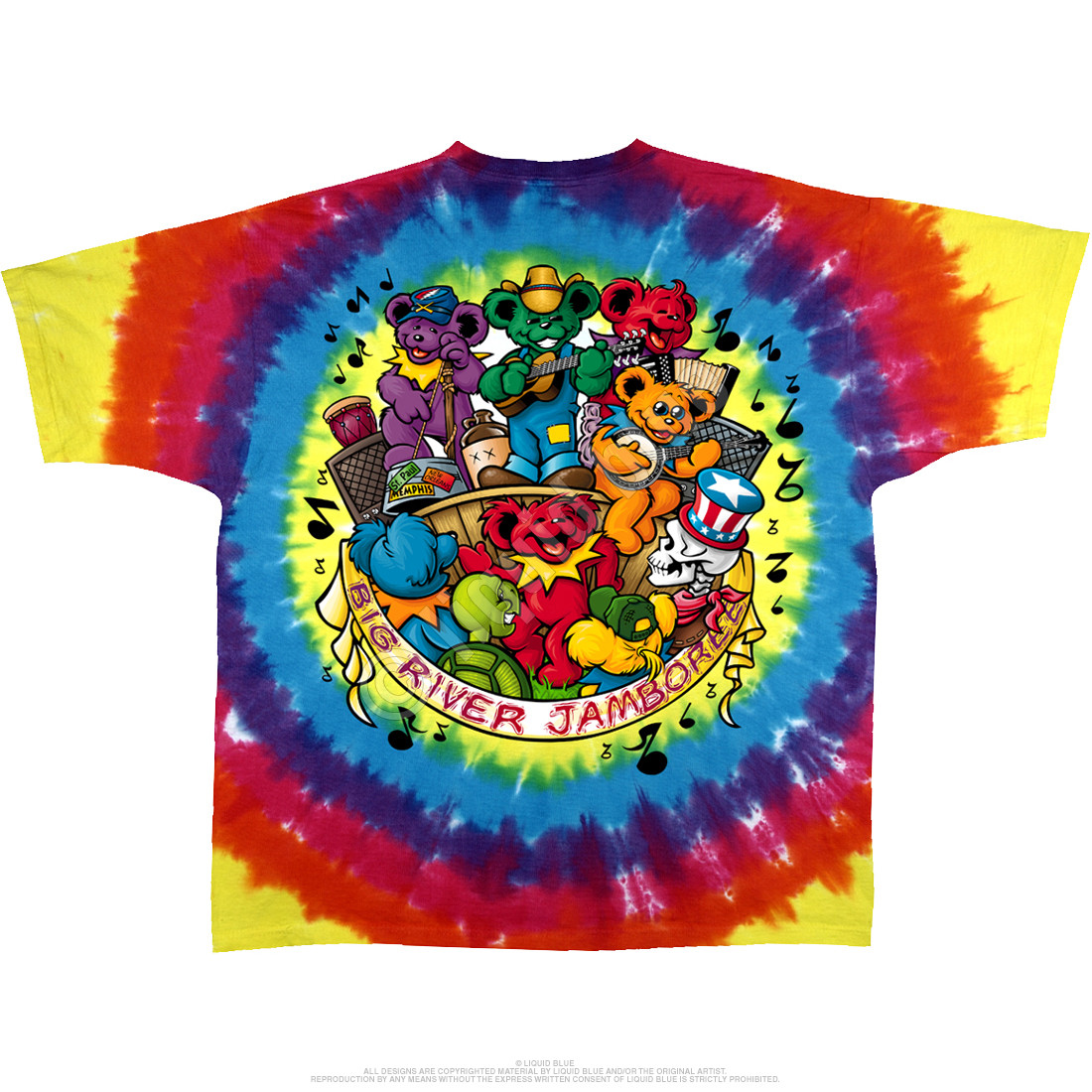 grateful dead bears tie dye shirt