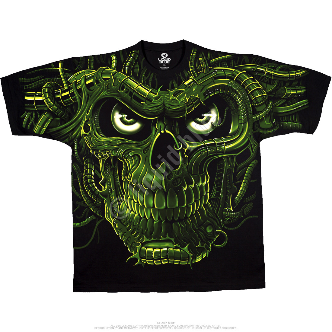 Boys Black Skeleton Peace Halloween T-Shirt Glows in The Dark Tee Shirt
