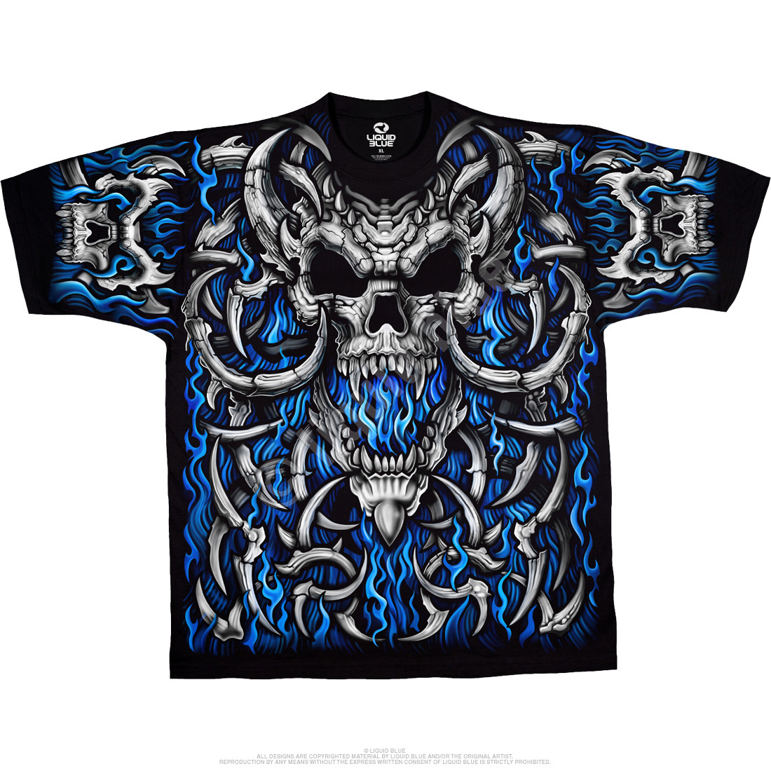 blue skull t shirt