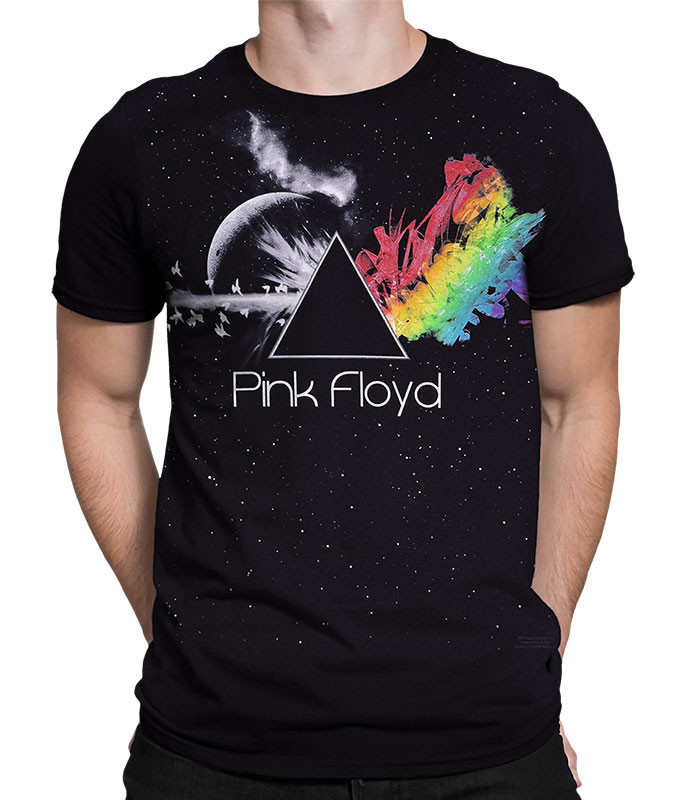 Pink Floyd Any Colour You Like Black Athletic T-Shirt Tee Liquid Blue