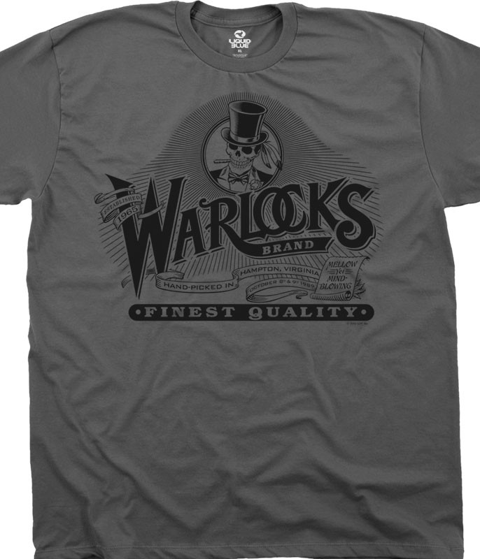 Grateful Dead Warlocks Grey Athletic T-Shirt Tee Liquid Blue