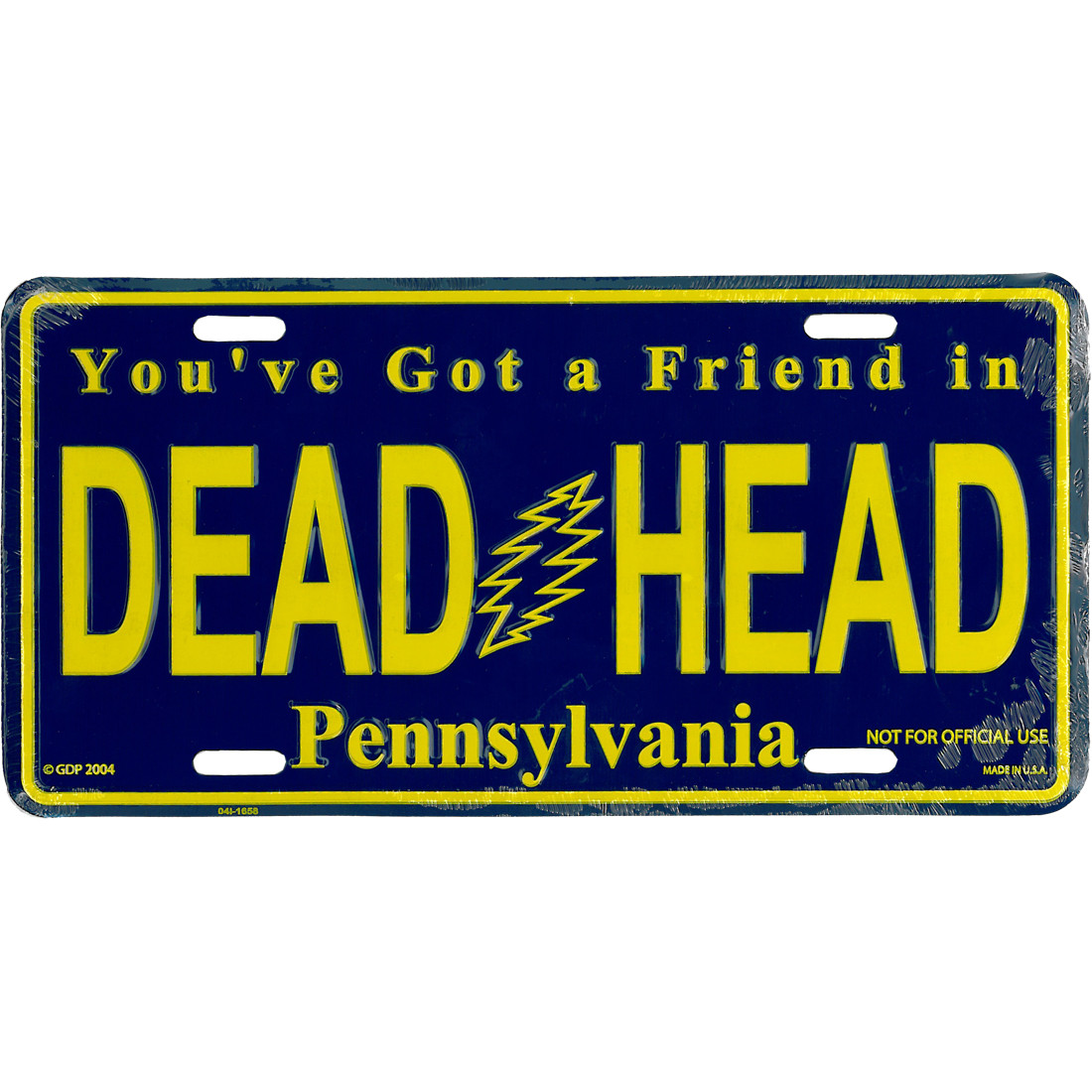 Grateful Dead Gd Pennsylvania License Plate Liquid Blue