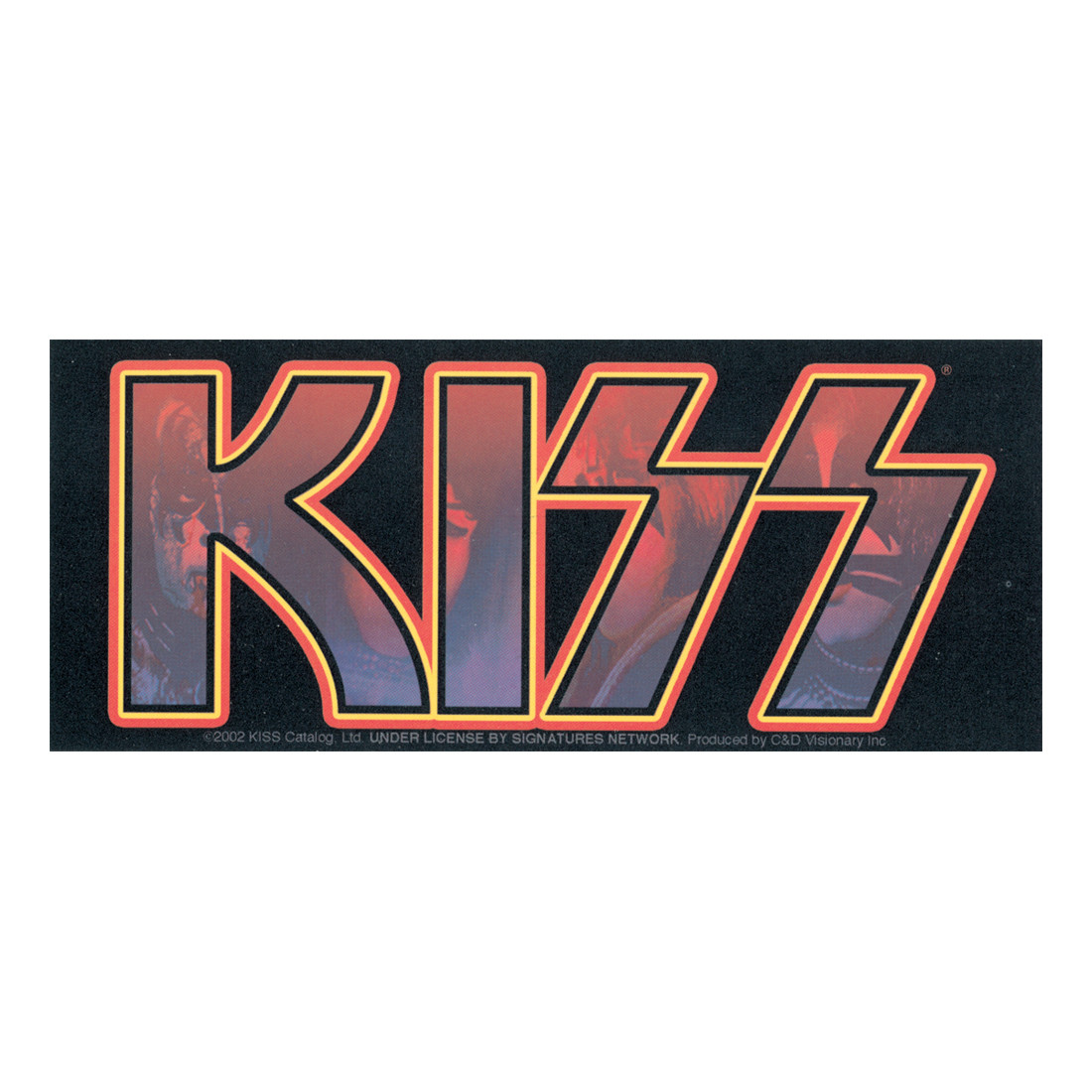 KISS Logo Sticker Liquid Blue