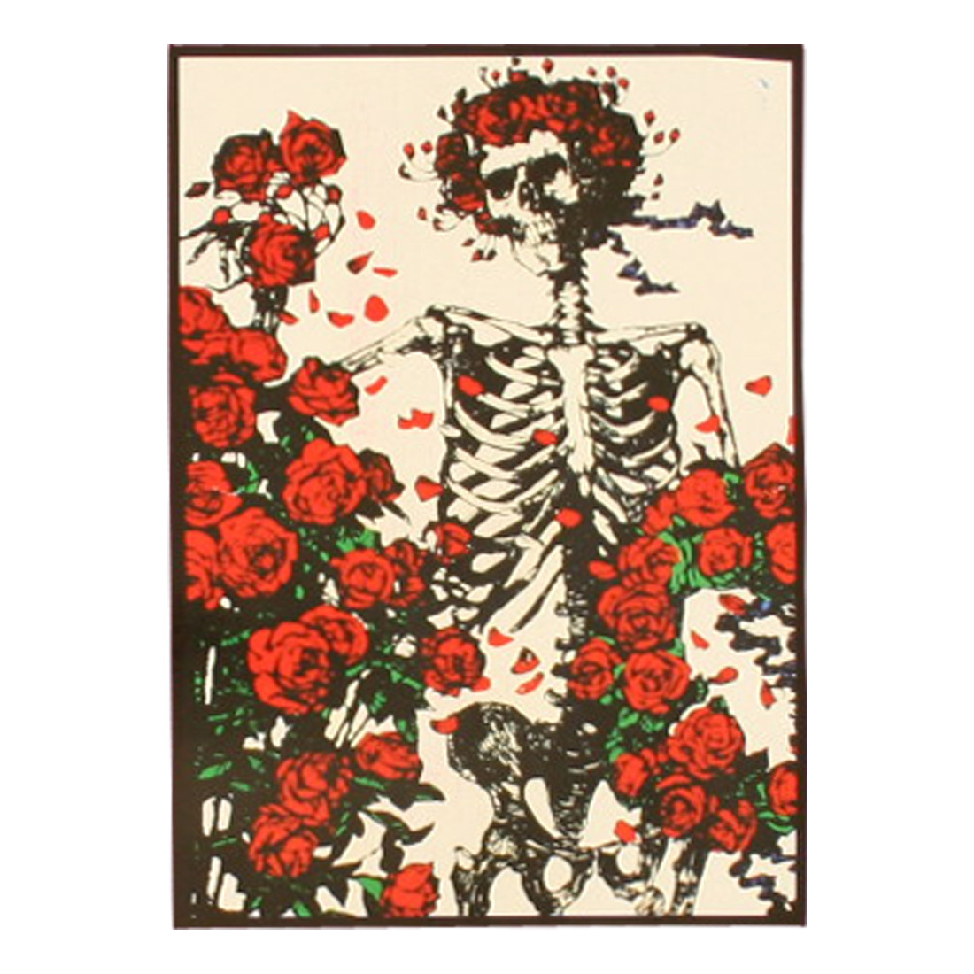 Grateful Dead Skeleton And Roses Tapestry Liquid Blue