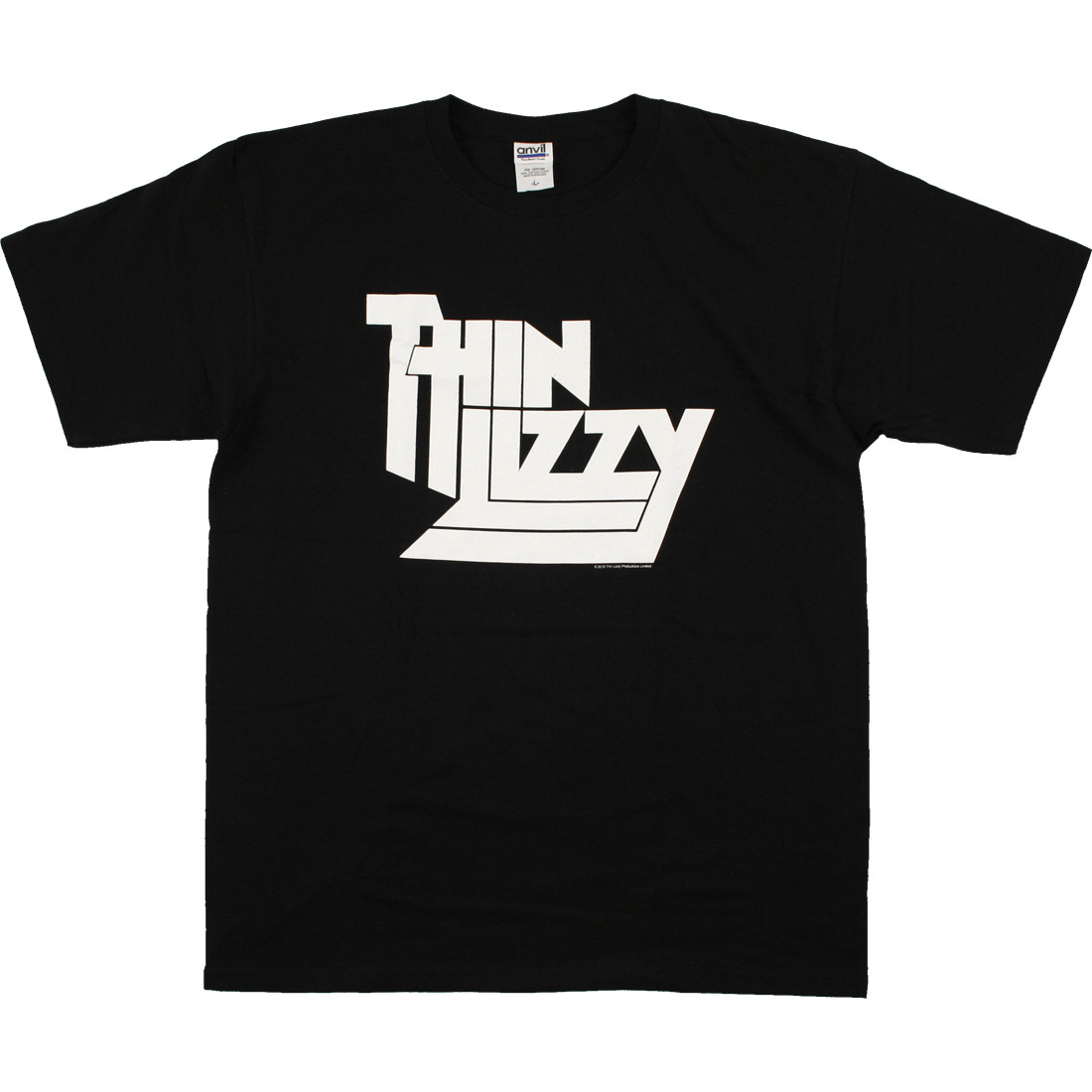 Thin Lizzy Logo Black T-Shirt Tee Liquid Blue