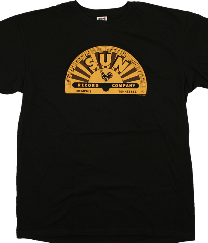 Record Label Sun Records Memphis Label Black T-Shirt Tee