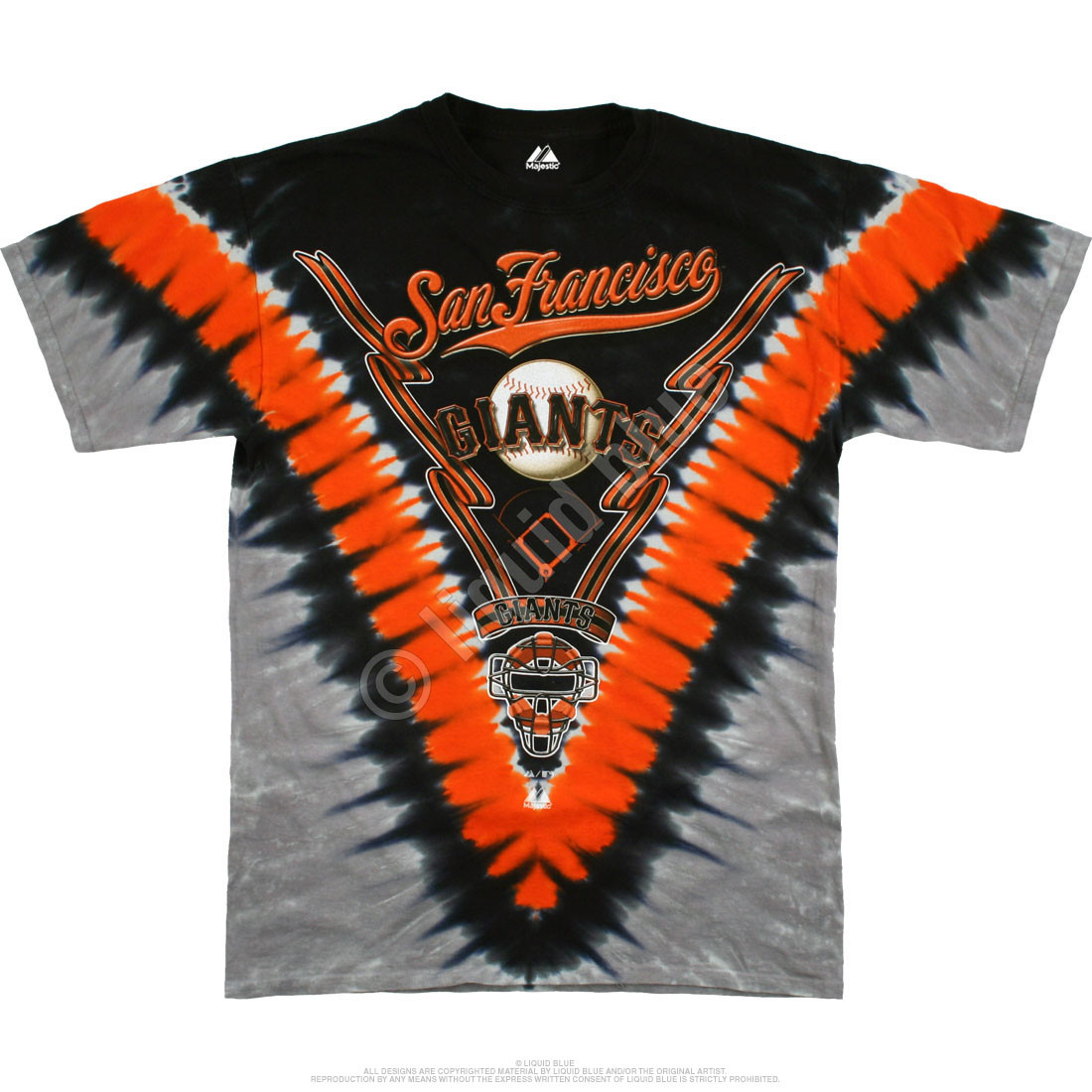 61693d70756 MLB San Francisco Giants V Tie-Dye T-Shirt Tee Liquid Blue