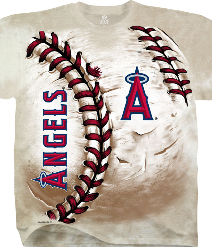 MLB Los Angeles Angels Hardball Tie-Dye T-Shirt Tee Liquid Blue