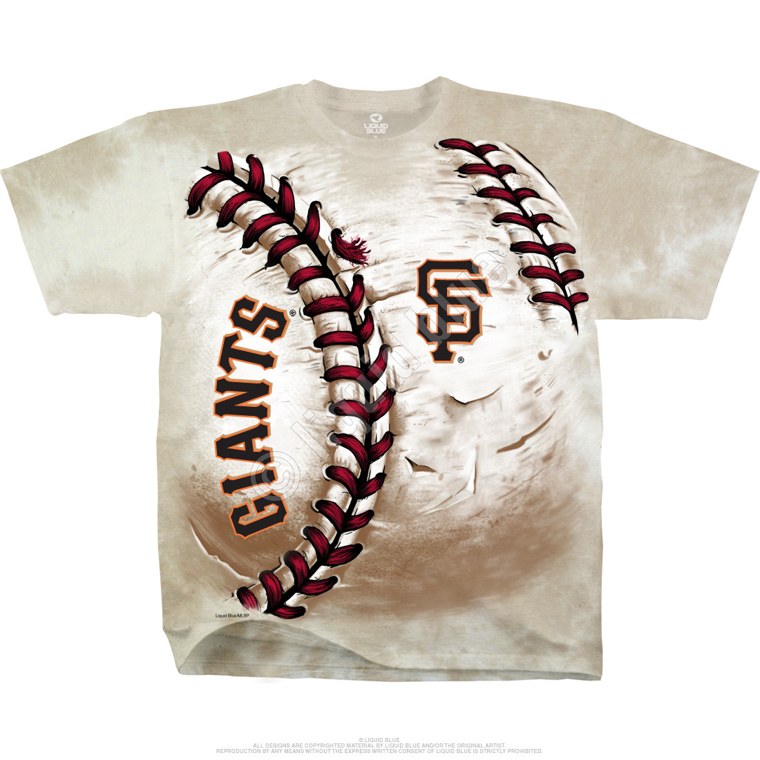 MLB San Francisco Giants Hardball TieDye TShirt Tee Liquid Blue