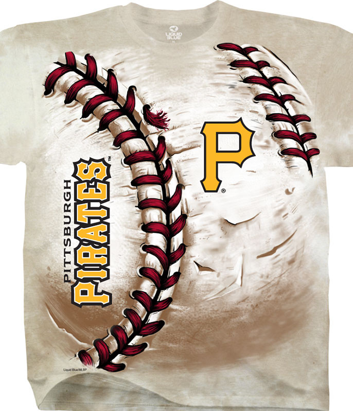 MLB Pittsburgh Pirates Hardball Tie-Dye T-Shirt Tee Liquid Blue