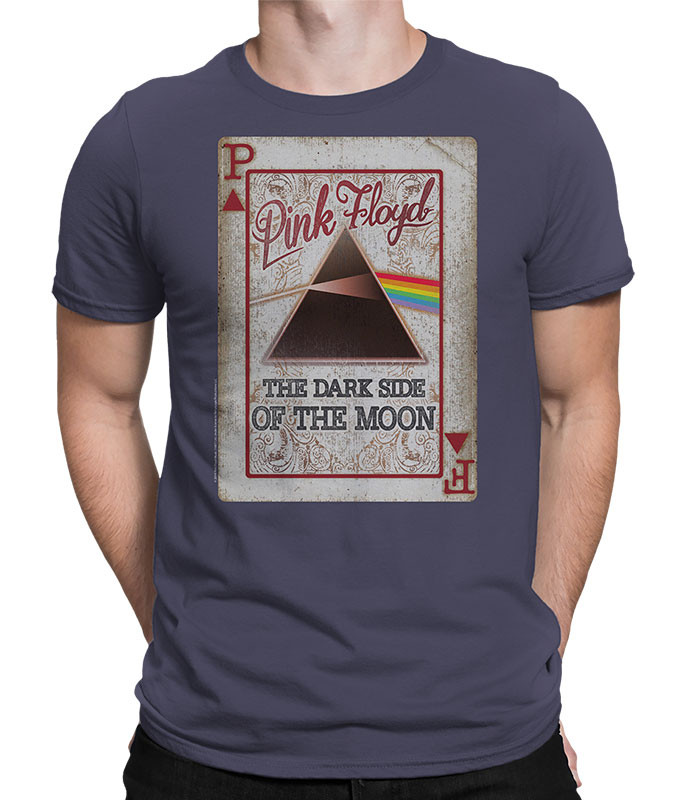 Pink Floyd Dark Side Deck Athletic T-Shirt Tee Liquid Blue