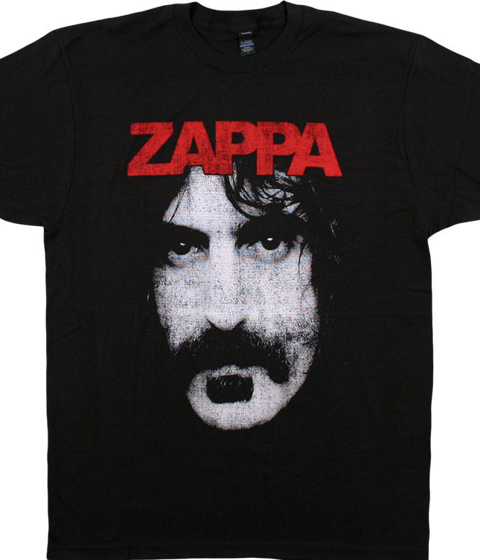 Frank Zappa Face Black T-Shirt Tee