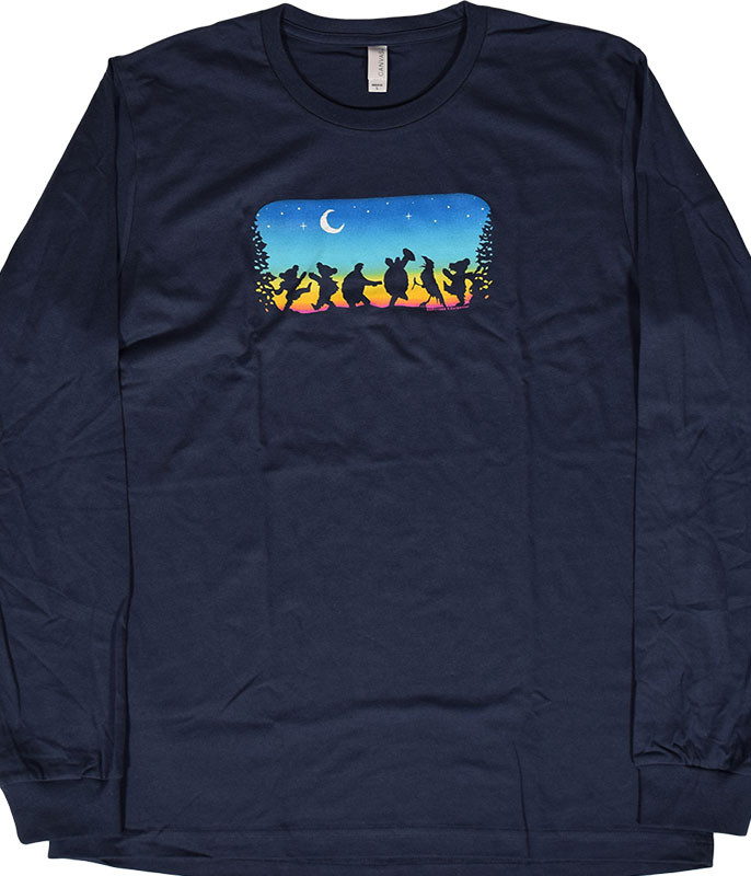 Grateful Dead GD Moondance Navy Long Sleeve T-Shirt Tee .